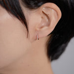 440 Basic ダイヤモンド フープピアス 10mm 着用イメージ