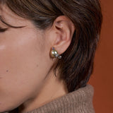 Murmur - South Sea Baroque Pearl Earrings Platinum MME25