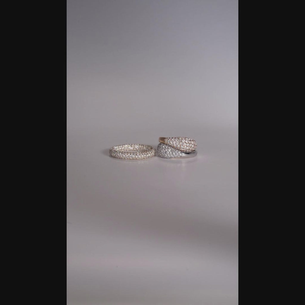 Zero Pavé 8 Row ダイヤモンド リング K18イエローゴールド リング　動画