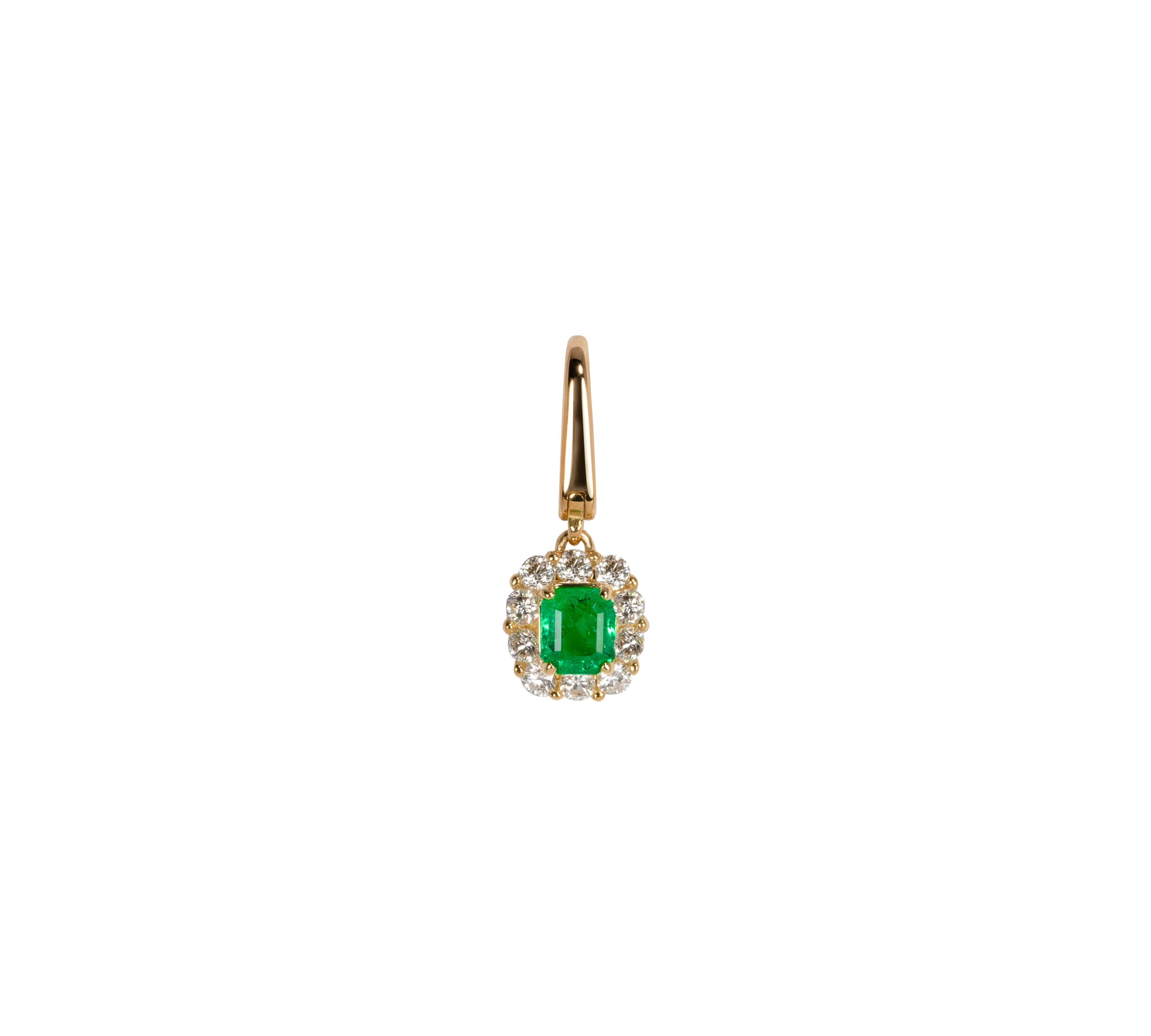 Tutu×Act エメラルド チャーム 0.28ct K18イエローゴールド ダイヤモンド