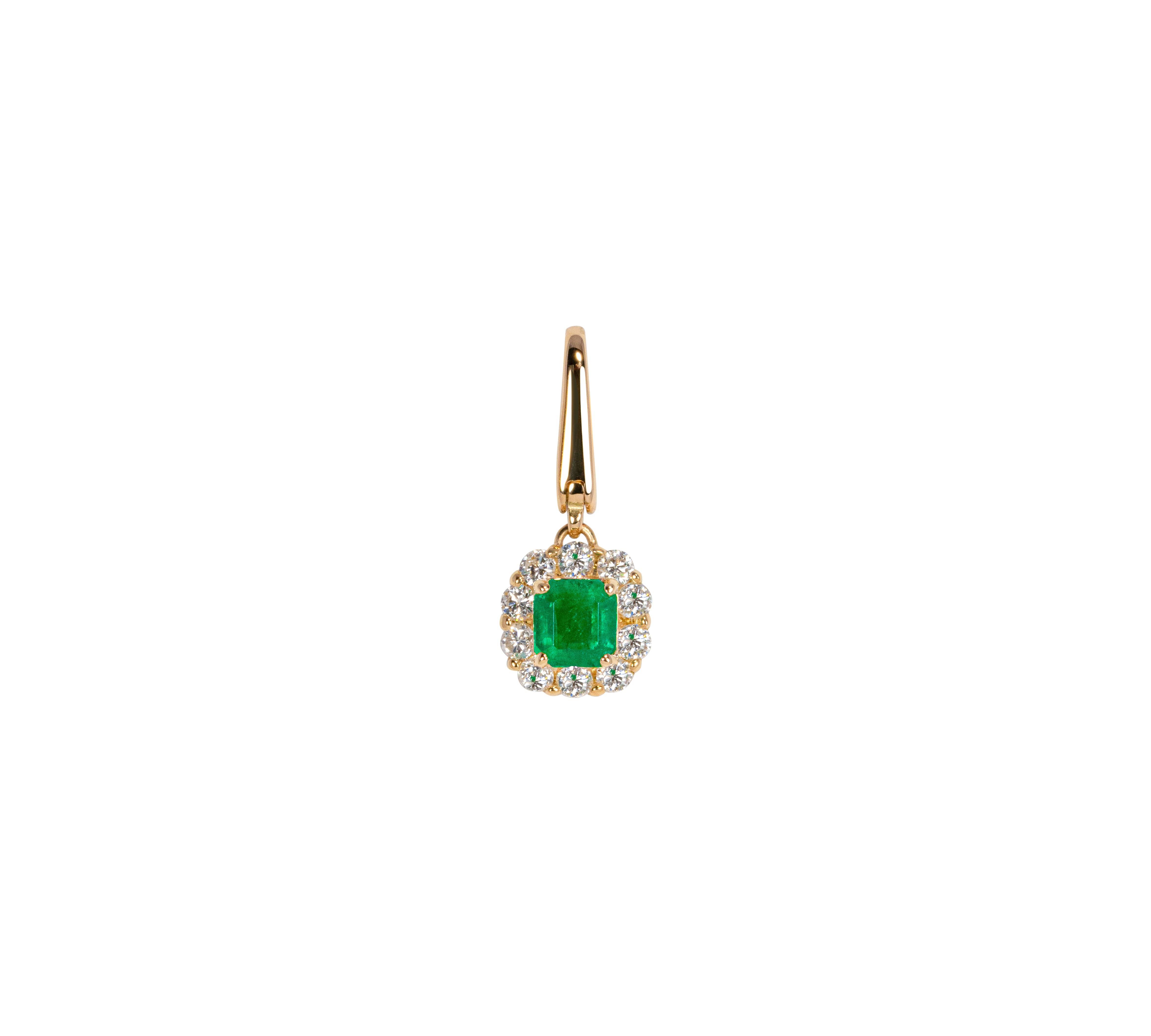 Tutu×Act エメラルド 0.41ct チャーム K18イエローゴールド ダイヤモンド