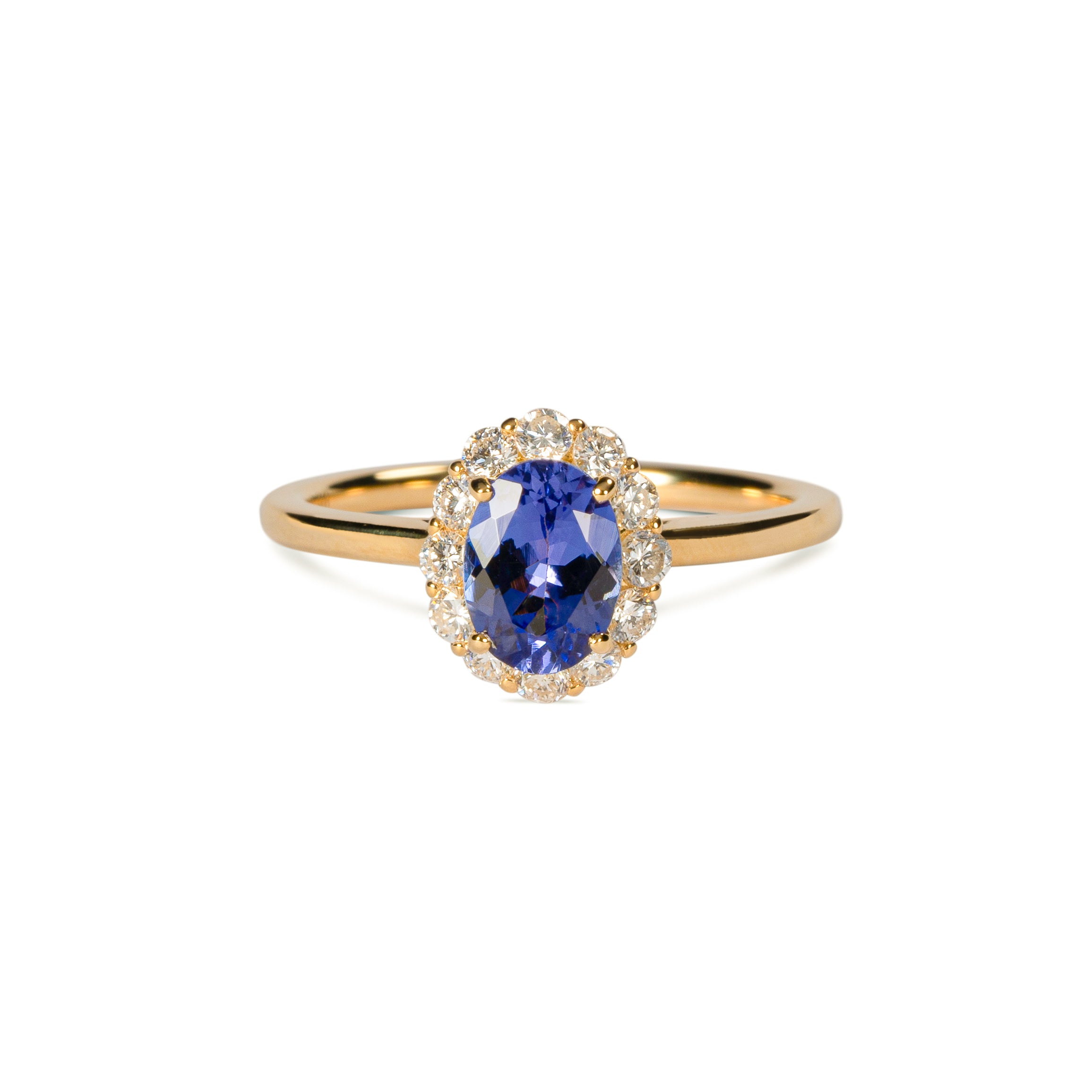 Tutu タンザナイト リング 0.88ct K18イエローゴールド ダイヤモンド