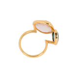 Water Lip - Calm Rose Quartz, Blue Topaz Ring (Sold Out)